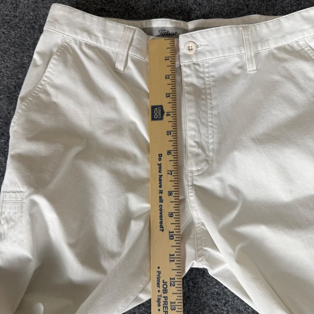 Titleist Mens Golf Pants 32x32 White Straight Leg Performance Stretch Athletic